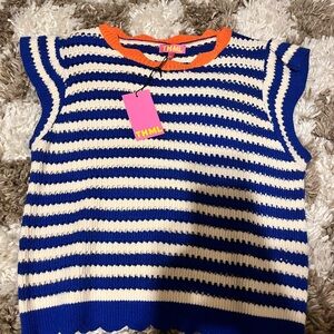 THML Blue and White Striped Sweater